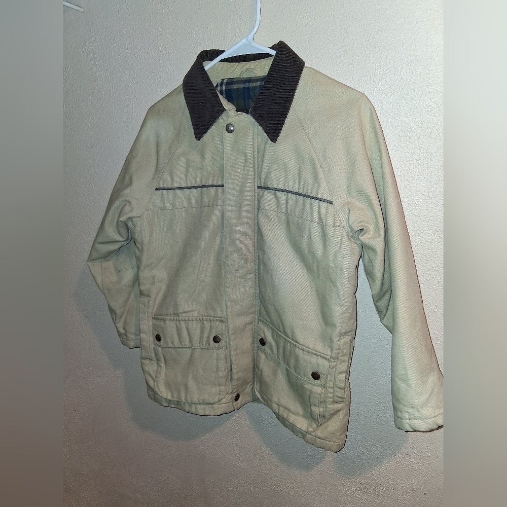Gap Kids Little Boys Chore Barn Tan Quilted Courdoroy Collar Jacket M 7/8